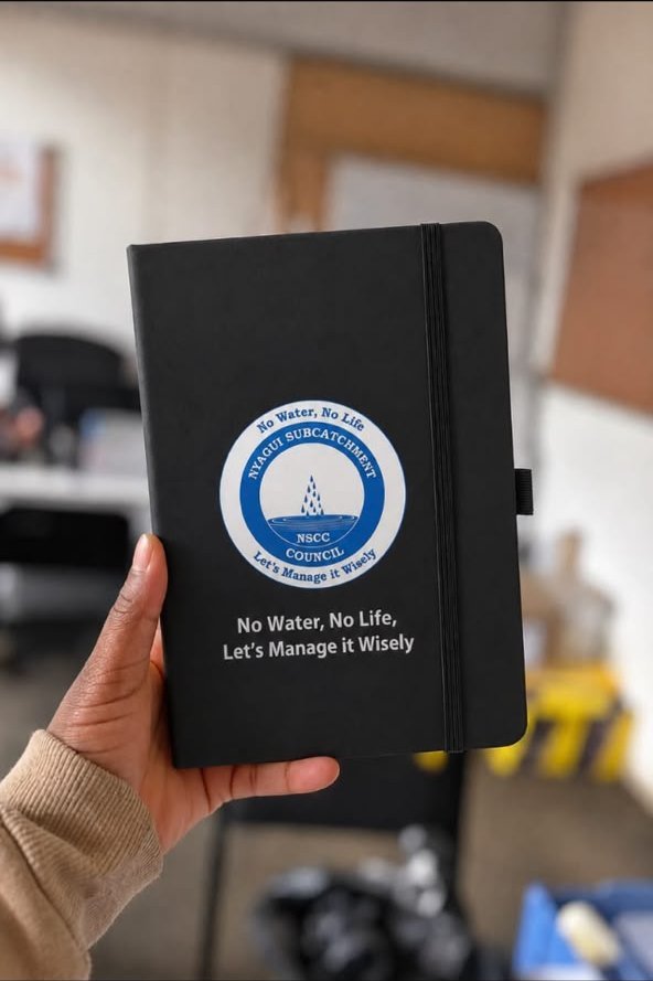 Nyagui Subcatchment Council branded notebook